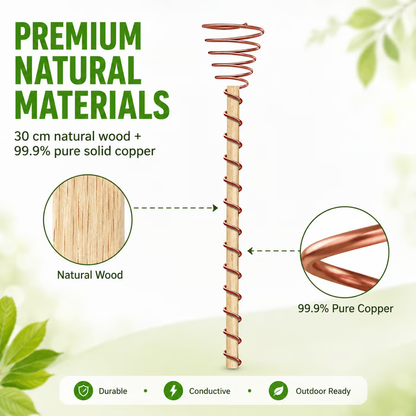 🌿Copper & Wood Garden Energy Antennas