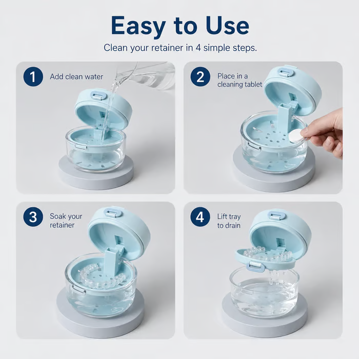 3-in-1 Aligner Care Case & Clean, Drain & Store Your Aligners Anywhere