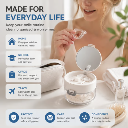 3-in-1 Aligner Care Case & Clean, Drain & Store Your Aligners Anywhere