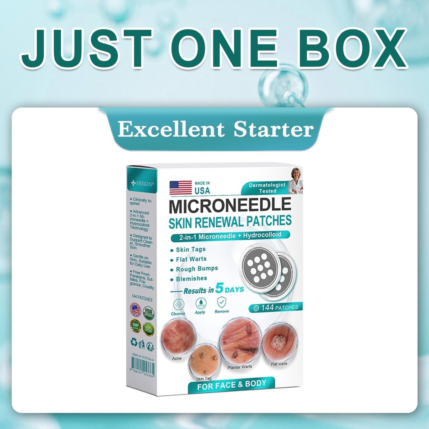 Virexo™ 2-in-1 Microneedle & Hydrocolloid Patch👨‍⚕️ | Removes raised moles, acne, flat warts, and skin tags | Helps improve wrinkles, scars, and blemishes | Invisible patches for face and body💖