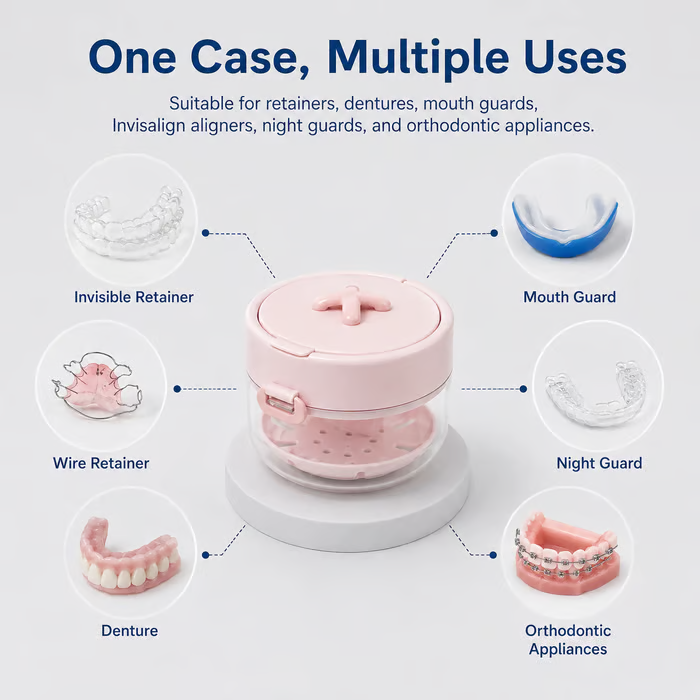 3-in-1 Aligner Care Case & Clean, Drain & Store Your Aligners Anywhere