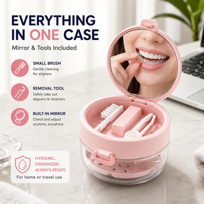 3-in-1 Aligner Care Case & Clean, Drain & Store Your Aligners Anywhere