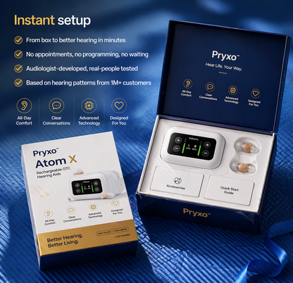 🔥 Today Only! Pryxo™ Atom X Smart Hearing Aids — Hear Clearly, Feel Confident Again 💖