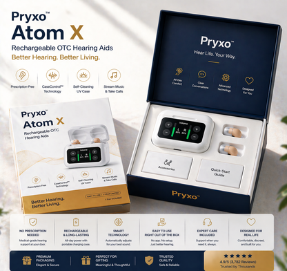 🔥 Today Only! Pryxo™ Atom X Smart Hearing Aids — Hear Clearly, Feel Confident Again 💖