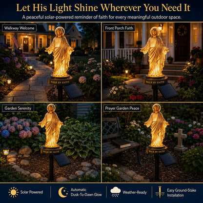 ✝️ Walk by Faith Solar Jesus Garden Light